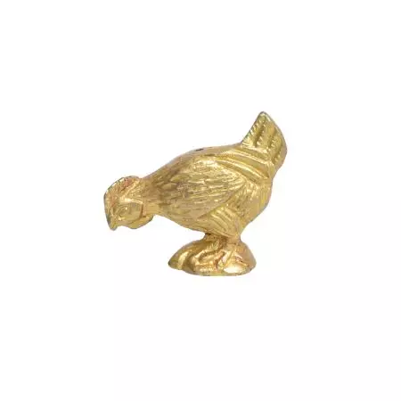 Golden Brass Hen Incense Stick Holder